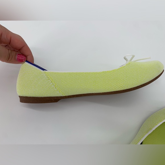 Rothy's Lime Green and Yellow Chartreuse Ballet Flats Size 8 - Picture 3 of 7
